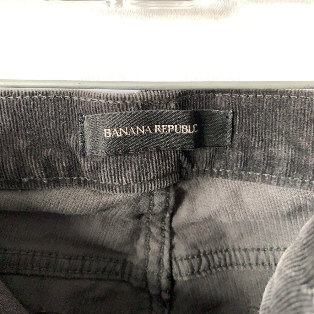 Banana Republic Women's Charcoal Zip Pocket Skinny Ankle Carduroy Pants Size 30 - Picture 9 of 13